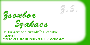 zsombor szakacs business card